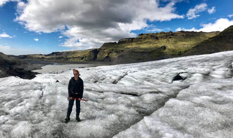 on glacier